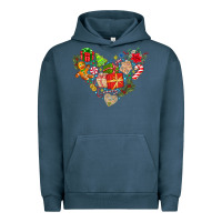 Merry Christmas Heart Urban Hoodie | Teevron