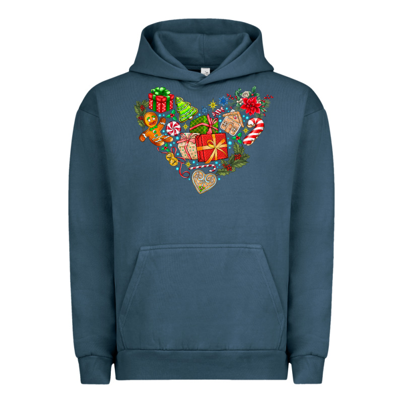 Merry Christmas Heart Urban Hoodie by CowhideDigitalArt | Teevron