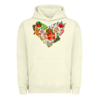 Pigment Pistachio merry Christmas heart Urban Hoodie - CowhideDigitalArt
