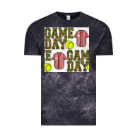 Cloud Black softball uniform game day seamless pattern Vintage Tee - BundleAndBundleShop