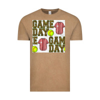 Vintage Coffee softball uniform game day seamless pattern Vintage Tee - BundleAndBundleShop