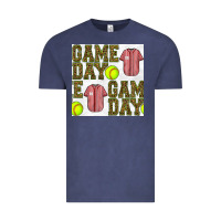 Softball Uniform Game Day Seamless Pattern Vintage Tee | Teevron