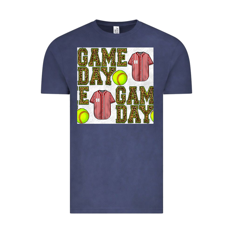 Softball Uniform Game Day Seamless Pattern Vintage Tee by BundleAndBundleShop | Teevron