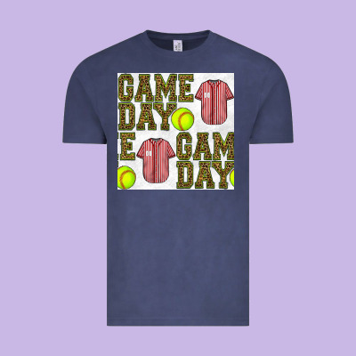 Softball Uniform Game Day Seamless Pattern Vintage Tee Designed By Bundleandbundleshop