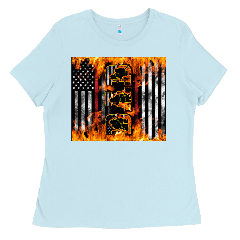 Western Firefighter Dad Ladies Tee by LillyAllenDesigns | Teevron