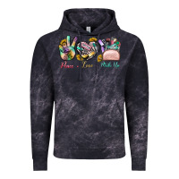 Cloud Black Peace Love Make Up Vintage Hoodie - BundleAndBundleShop
