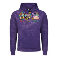 Cloud Purple Peace Love Make Up Vintage Hoodie - BundleAndBundleShop