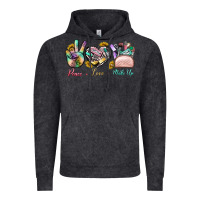 Vintage Black Peace Love Make Up Vintage Hoodie - BundleAndBundleShop