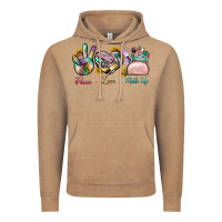 Vintage Coffee Peace Love Make Up Vintage Hoodie - BundleAndBundleShop