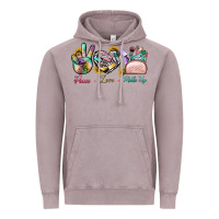 Vintage Zinc Peace Love Make Up Vintage Hoodie - BundleAndBundleShop