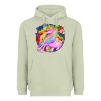 Matcha Pride unicorn Heavyweight Hoodie - FaDigitalArtStudio