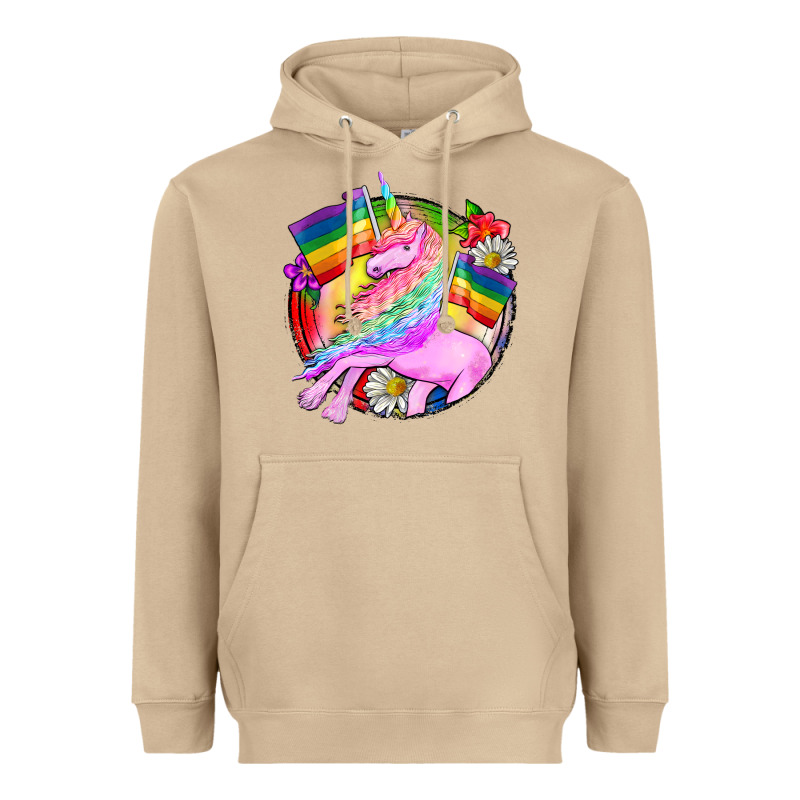 Pride Unicorn Heavyweight Hoodie by FaDigitalArtStudio | Teevron