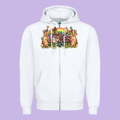 Oh How He Loves Us Cross Easter Day Zipper Hoodie Designed By Howdyjamesfarm
