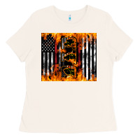 Bone Western Firefighter Dad Ladies Tee - LillyAllenDesigns