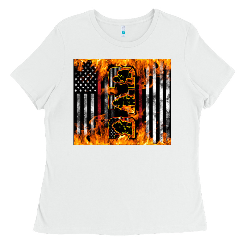 Western Firefighter Dad Ladies Tee by LillyAllenDesigns | Teevron