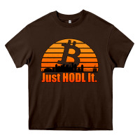 Chocolate Brown just hodl it new orleans skyline retro sunset Heavy Core Tee - Jasminsmagicworld