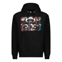 Black cowhide, leopard serape backgraund Premium Hoodie - JahusDesignShop