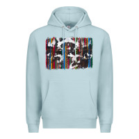 Blue Mist cowhide, leopard serape backgraund Premium Hoodie - JahusDesignShop