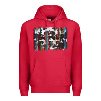 Cardinal cowhide, leopard serape backgraund Premium Hoodie - JahusDesignShop