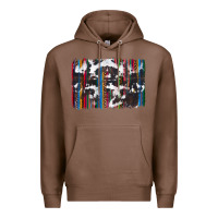 Chestnut cowhide, leopard serape backgraund Premium Hoodie - JahusDesignShop