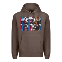 Coffee cowhide, leopard serape backgraund Premium Hoodie - JahusDesignShop