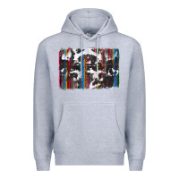 Heather Grey cowhide, leopard serape backgraund Premium Hoodie - JahusDesignShop