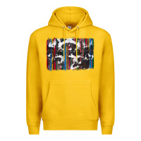 Lemon cowhide, leopard serape backgraund Premium Hoodie - JahusDesignShop