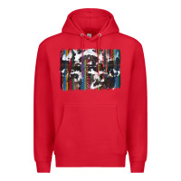 Red cowhide, leopard serape backgraund Premium Hoodie - JahusDesignShop