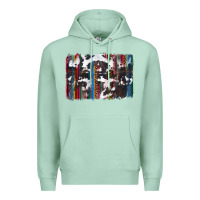 Seafoam cowhide, leopard serape backgraund Premium Hoodie - JahusDesignShop