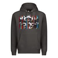 Smoke cowhide, leopard serape backgraund Premium Hoodie - JahusDesignShop