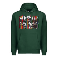Sports Green cowhide, leopard serape backgraund Premium Hoodie - JahusDesignShop