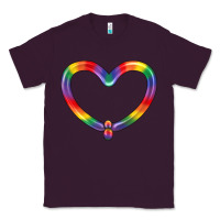 Plum Lgbtq Heart Balloon Classic Tee - BundleAndBundleShop
