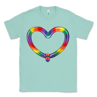 Seafoam Lgbtq Heart Balloon Classic Tee - BundleAndBundleShop