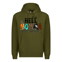 Army Green The Only Hell my Momma Ever Raised Premium Hoodie - CowCowDesign