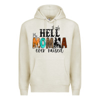 Oatmeal Heather The Only Hell my Momma Ever Raised Premium Hoodie - CowCowDesign