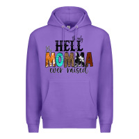 Purple The Only Hell my Momma Ever Raised Premium Hoodie - CowCowDesign