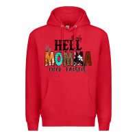 Red The Only Hell my Momma Ever Raised Premium Hoodie - CowCowDesign
