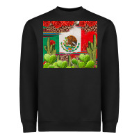 Black Mexican Flag Heavyweight Sweatshirt - texasbilliewilder