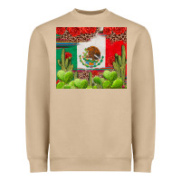 Mushroom Mexican Flag Heavyweight Sweatshirt - texasbilliewilder