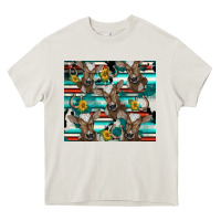 Cream western horseshoe sunflower brown cow Heavy Core Tee - BarkalooDesign