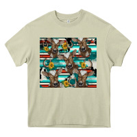 Mossy western horseshoe sunflower brown cow Heavy Core Tee - BarkalooDesign
