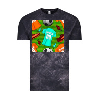Cloud Black soccer ball uniform and shoes seamless pattern Vintage Tee - BundleAndBundleShop