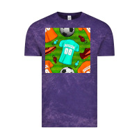 Cloud Purple soccer ball uniform and shoes seamless pattern Vintage Tee - BundleAndBundleShop