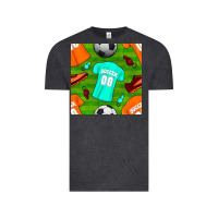 Soccer Ball Uniform And Shoes Seamless Pattern Vintage Tee | Teevron