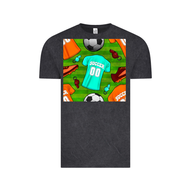 Soccer Ball Uniform And Shoes Seamless Pattern Vintage Tee by BundleAndBundleShop | Teevron