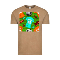 Vintage Coffee soccer ball uniform and shoes seamless pattern Vintage Tee - BundleAndBundleShop
