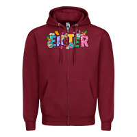 Burgundy Western Easter day Zipper Hoodie - HowdyJamesFarm