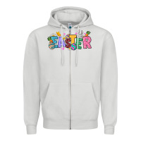 Dove Grey Western Easter day Zipper Hoodie - HowdyJamesFarm