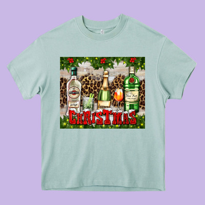 Christmas Cocktail Party Heavy Core Tee Designed By Adodesignshop
