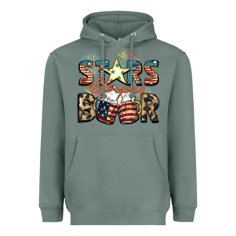 Stars Stripes Beer Heavyweight Hoodie by FaDigitalArtStudio | Teevron